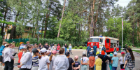 Пожарные Серпухова провели учения в летнем лагере - ГУ МЧС МО