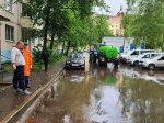 Коммунальщики приступили к устранению подтоплений дворов в Подмосковье