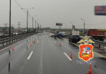 В Подольске автобус врезался в эвакуатор
