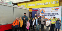 В Наро-Фоминске сотрудники МЧС России провели экскурсию в пожарную часть - ГУ МЧС МО