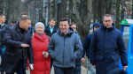 Проверка хода благоустройства Центрального парка в Долгопрудном Губернатором Подмосковья