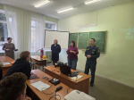 Открытый урок по гражданской обороне и пожарной безопасности проведенсо студентами университета Орехово-Зуева